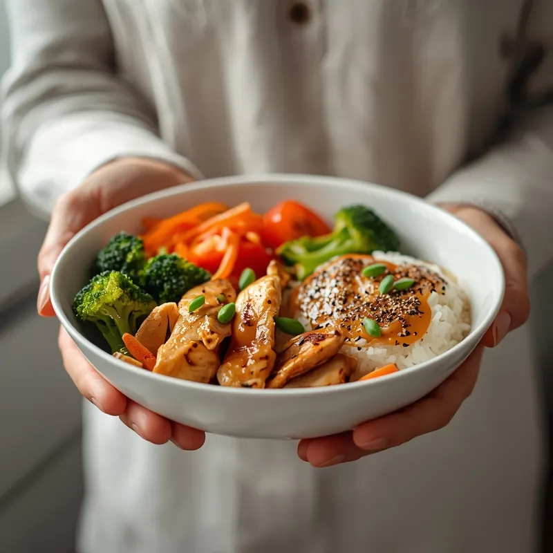 Healthy Chicken Rice Bowl Dinner