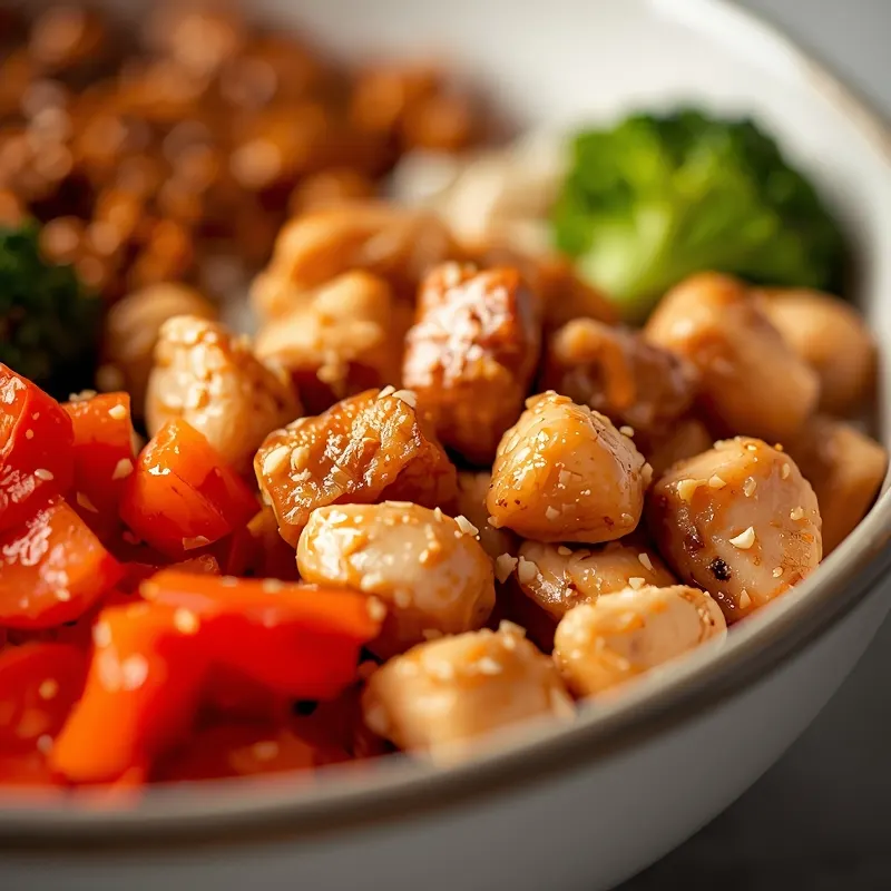 Healthy Chicken Rice Bowl Dinner