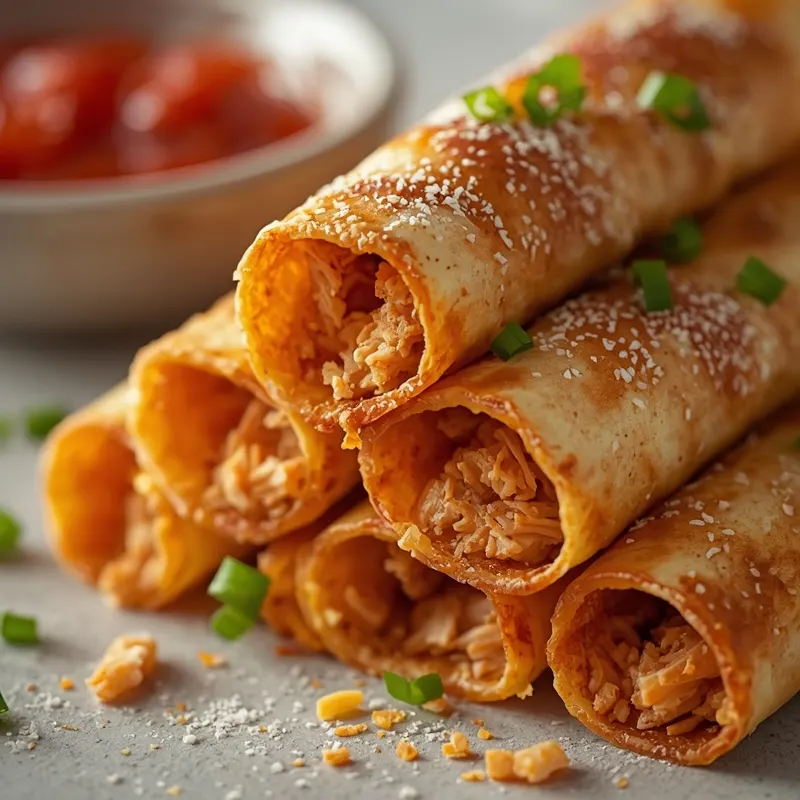 Air Fryer Chicken Taquitos with Crispy Tortillas Air Fryer Chicken Taquitos with Crispy Tortillas