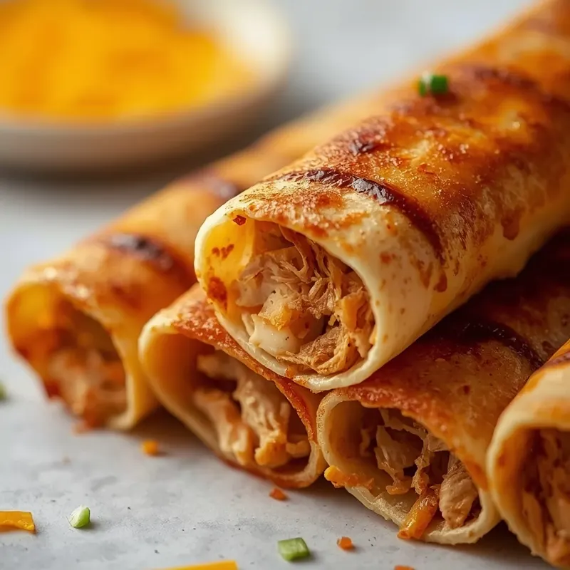 Crispy Chicken Taquitos with Shredded Chicken and Cheese Crispy Chicken Taquitos with Shredded Chicken and Cheese