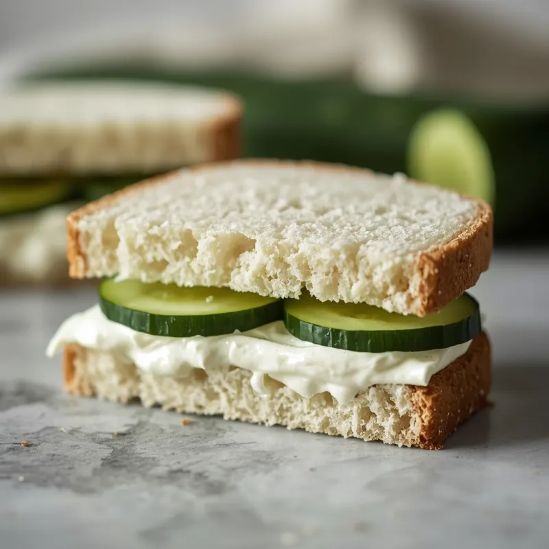 English Cucumber Sandwiches with Cream Cheese and Dill