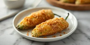 Crispy Fried Jalapeño Poppers with Cheddar Cheese Filling