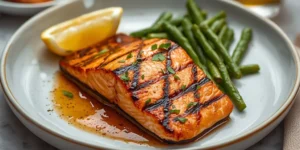 Grilled Honey Garlic Salmon with BBQ Glaze
