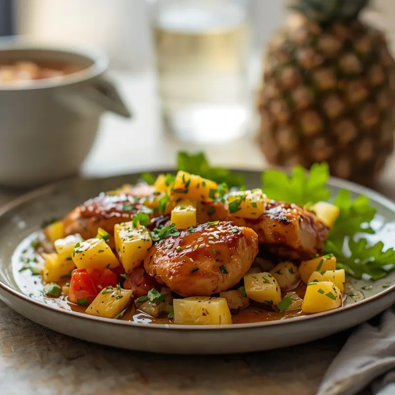 Hawaiian Pineapple Chicken Dinner