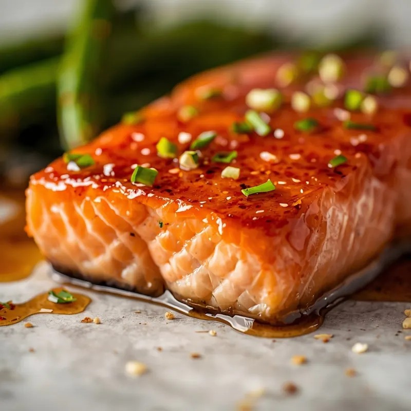 Honey Garlic Salmon with Sticky Glaze and Fresh Garlic Honey Garlic Salmon with Sticky Glaze and Fresh Garlic