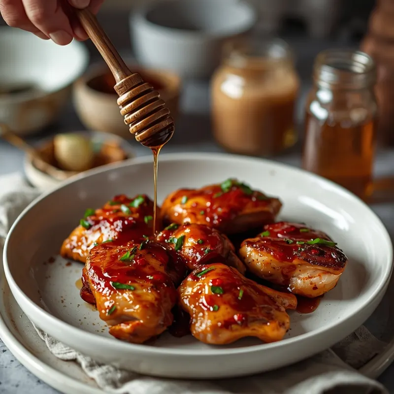 hot honey chicken serving