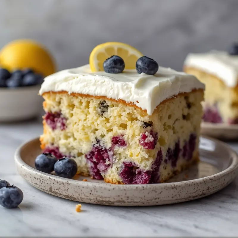 Lemon Blueberry Cake for Spring Desserts