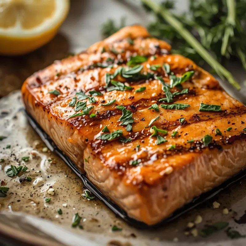 Marinated Grilled Salmon with Garlic and Herb Marinade Marinated Grilled Salmon with Garlic and Herb Marinade