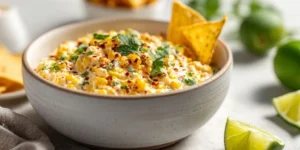 Cold Mexican Street Corn Dip with Sour Cream and Lime