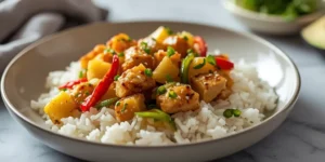 Quick Pineapple Chicken Rice Dinner
