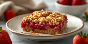 Strawberry Oatmeal Crumble Bars Dessert