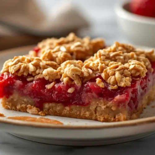 strawberry crumble bars spring dessert recipe