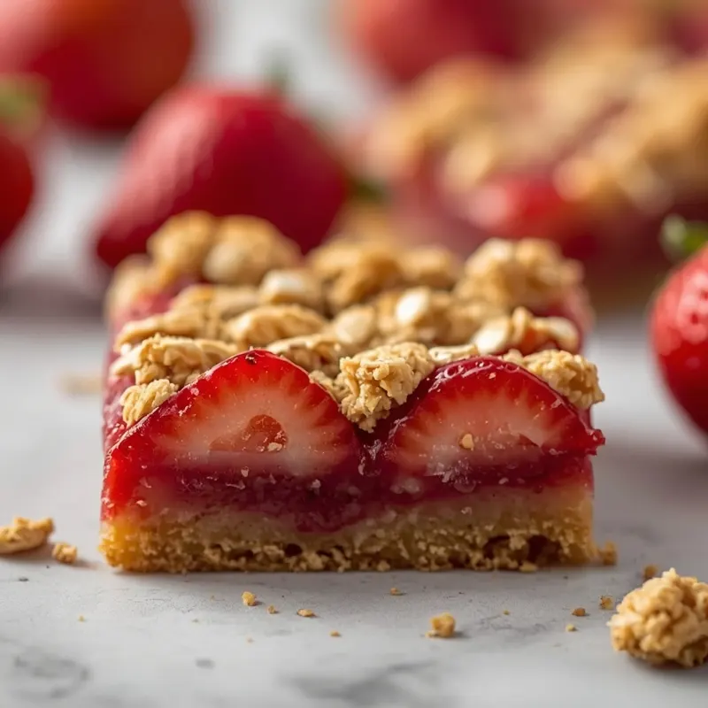 Strawberry Oatmeal Crumble Bars Dessert Strawberry Oatmeal Crumble Bars Dessert