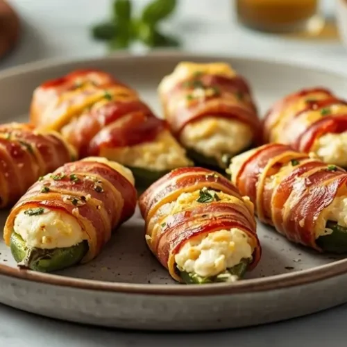 Turkey bacon wrapped jalapeno poppers recipe