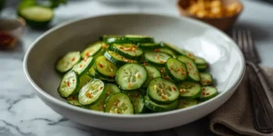 Asian Smashed Cucumber Salad with Soy Ginger Dressing