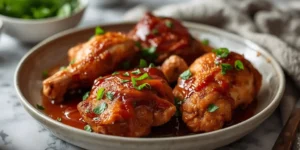 Crispy Baked BBQ Chicken Thighs in the Oven