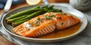 Baked Honey Garlic Salmon with Garlic Butter Sauce