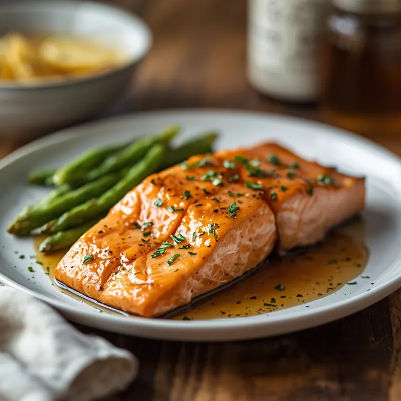 Baked Honey Garlic Salmon with Garlic Butter Sauce Baked Honey Garlic Salmon with Garlic Butter Sauce