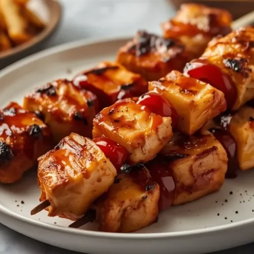 bbq chicken skewers platter recipe