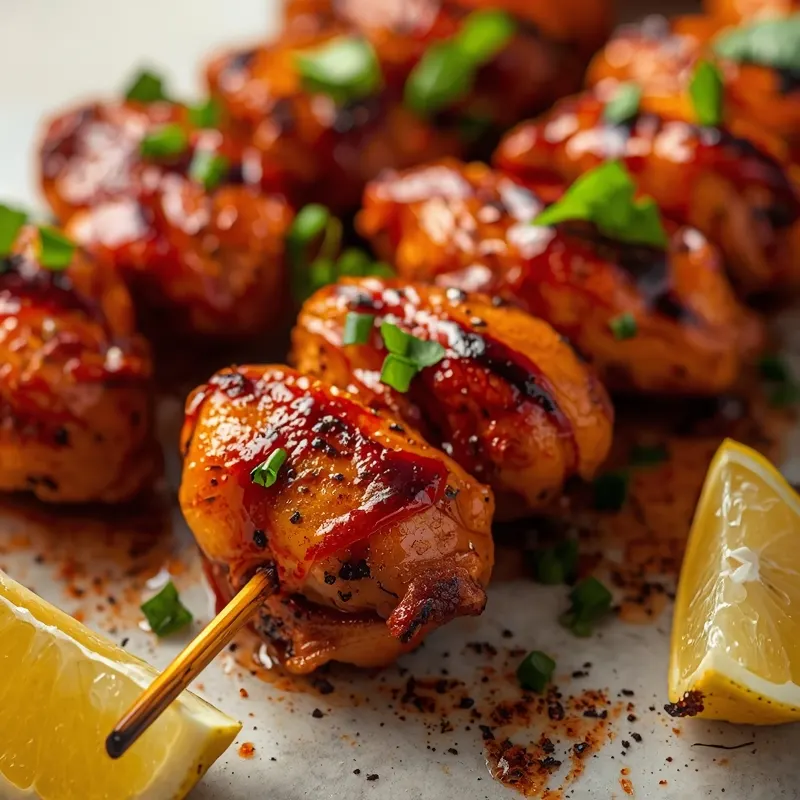 Golden BBQ Chicken Skewers for Crowd-Pleasing Platters