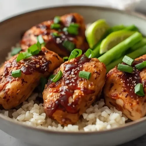 bbq chicken thighs bowl recipe