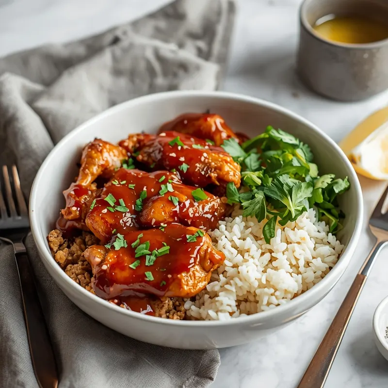 Saucy BBQ Chicken Thigh Bowl for Meal Prep Saucy BBQ Chicken Thigh Bowl for Meal Prep
