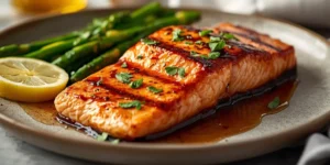 BBQ Grilled Salmon with Honey Garlic Glaze