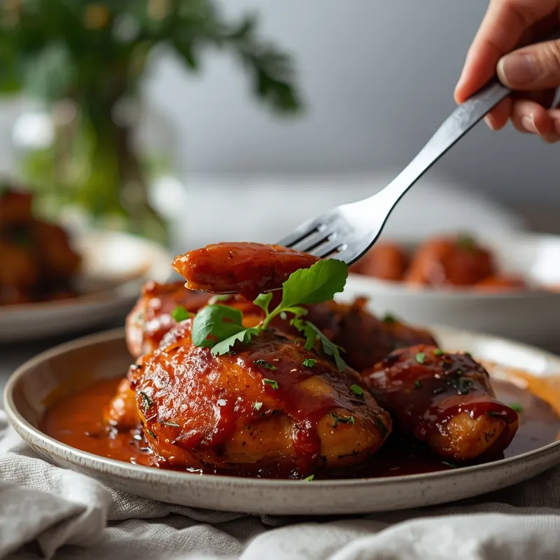 Juicy BBQ Chicken Thighs with Homemade Barbecue Sauce
