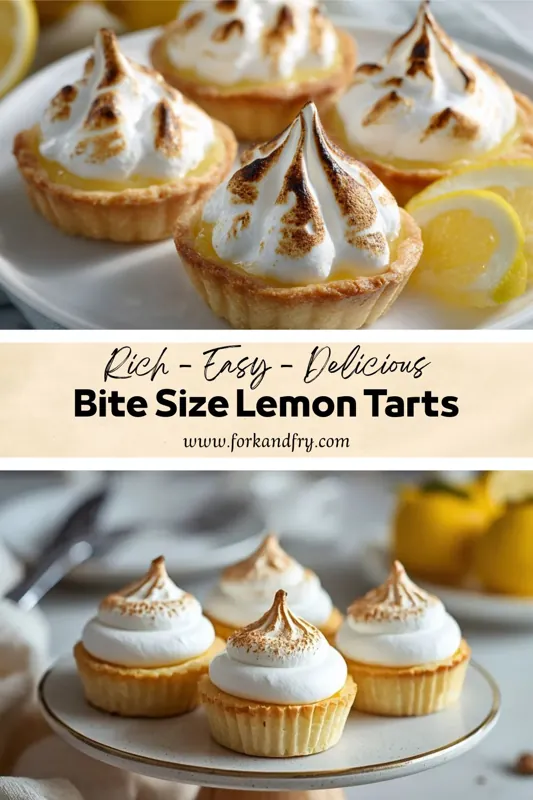 Bite Size Lemon Tarts with Toasted Meringue bite size lemon tarts with toasted meringue topping and buttery crust