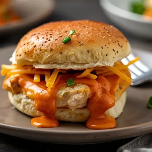 buffalo chicken sliders crockpot appetizer recipe