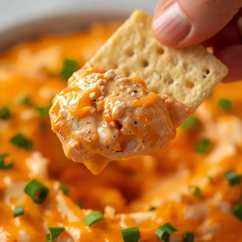 Buffalo Chicken Wing Dip with Creamy Cheese and Hot Sauce