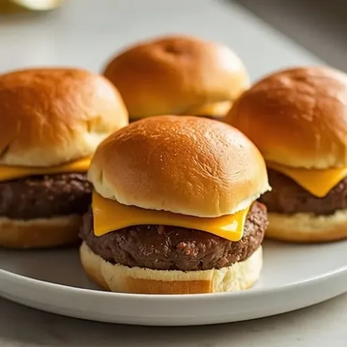 cheeseburger sliders oven baked dinner recipe