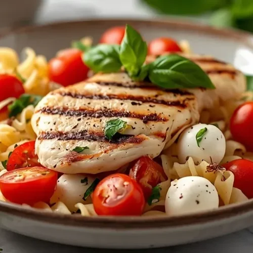 chicken caprese pasta salad recipe
