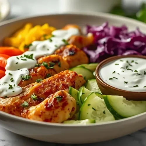 chicken gyro bowl with tzatziki recipe