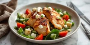 Juicy Chicken Gyro Salad for Light Summer Dinner