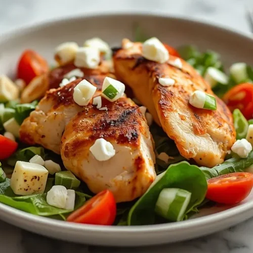 chicken gyro salad summer dinner recipe