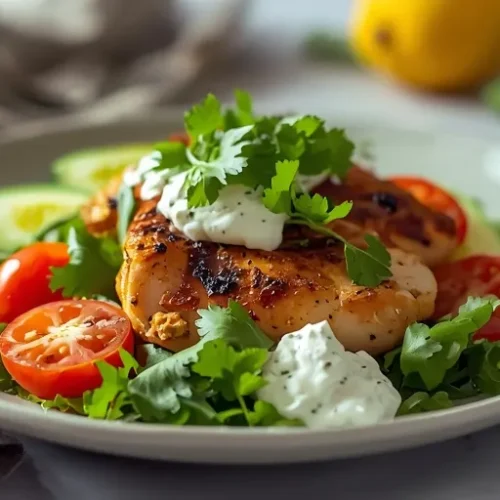 chicken gyro salad with tzatziki recipe