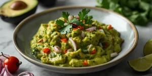 Chipotle Style Guacamole with Lime and Cilantro