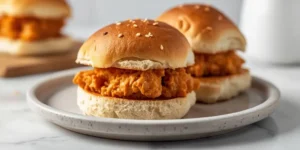 Crispy Buffalo Chicken Sliders on Hawaiian Rolls for Crowd Snacks