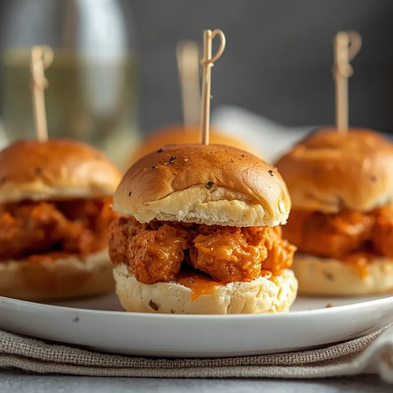 Crispy Buffalo Chicken Sliders on Hawaiian Rolls for Crowd Snacks Crispy Buffalo Chicken Sliders on Hawaiian Rolls for Crowd Snacks