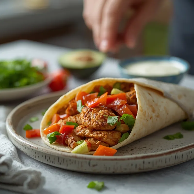 Crispy Chicken Gyro Wrap for Quick Lunch