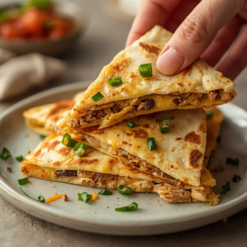 Easy Crockpot Chicken Quesadilla for Party Appetizers