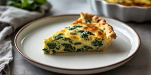 Easy Crustless Spinach Quiche with Cottage Cheese
