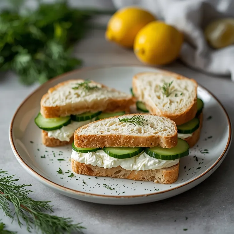 Cucumber Dill Sandwiches with Cream Cheese and Fresh Herbs Cucumber Dill Sandwiches with Cream Cheese and Fresh Herbs