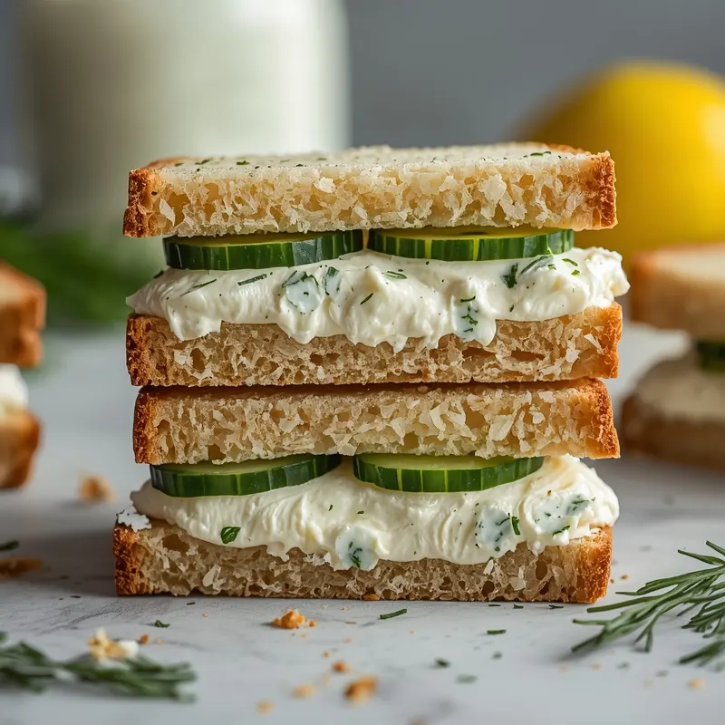 Cucumber Dill Sandwiches with Cream Cheese and Fresh Herbs Cucumber Dill Sandwiches with Cream Cheese and Fresh Herbs