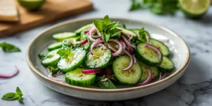 Smashed Cucumber Salad with Mint and Fresh Herbs