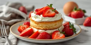 Easy Strawberry Shortcake with Whipped Cream and Soft Cake