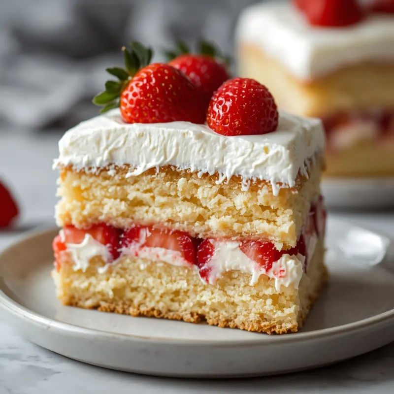 Easy Strawberry Shortcake with Whipped Cream and Soft Cake Easy Strawberry Shortcake with Whipped Cream and Soft Cake