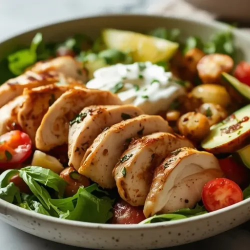 greek chicken gyro bowls meal prep recipe