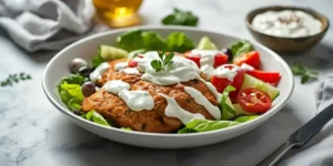 Juicy Greek Chicken Gyro Bowls with Tzatziki Drizzle
